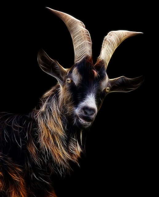 Free goat fractalius profile pic illustration