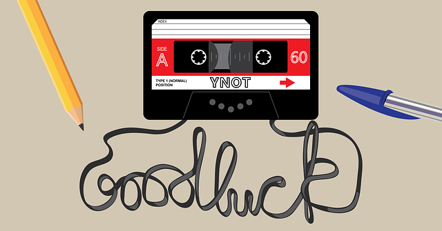 Free cassette tape 80s illustration