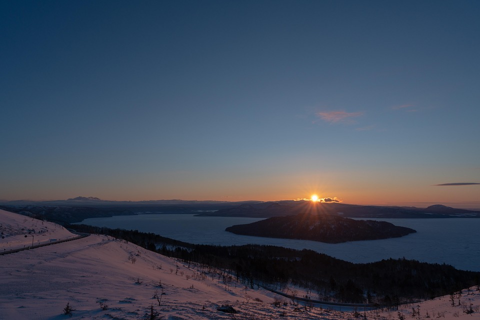 Japan, Hokkaido, Snow, Winter, Asahi, Sunrise, Sun