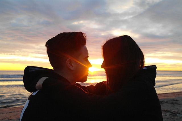 Amor, Sunrise, Natureza, Praia, Veja