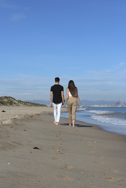 Praia, Horizonte, Casal, Natureza