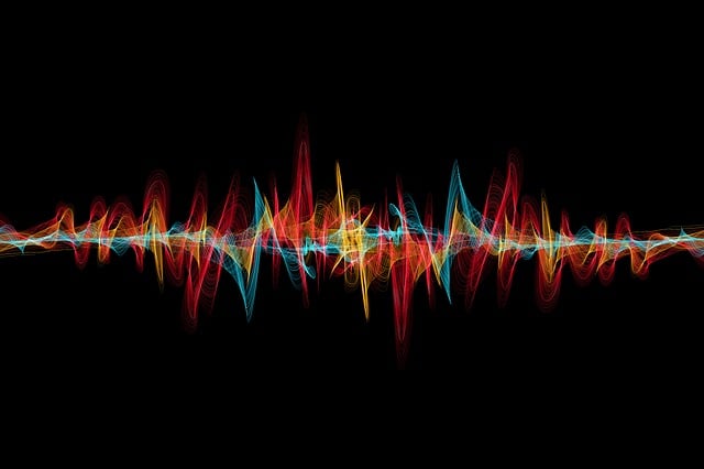 Free particles wave curve illustration