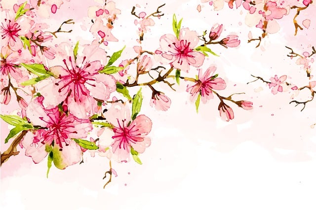 Free spring tree branch illustration