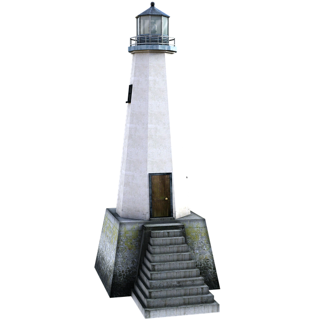 Free lighthouse ocean sea illustration