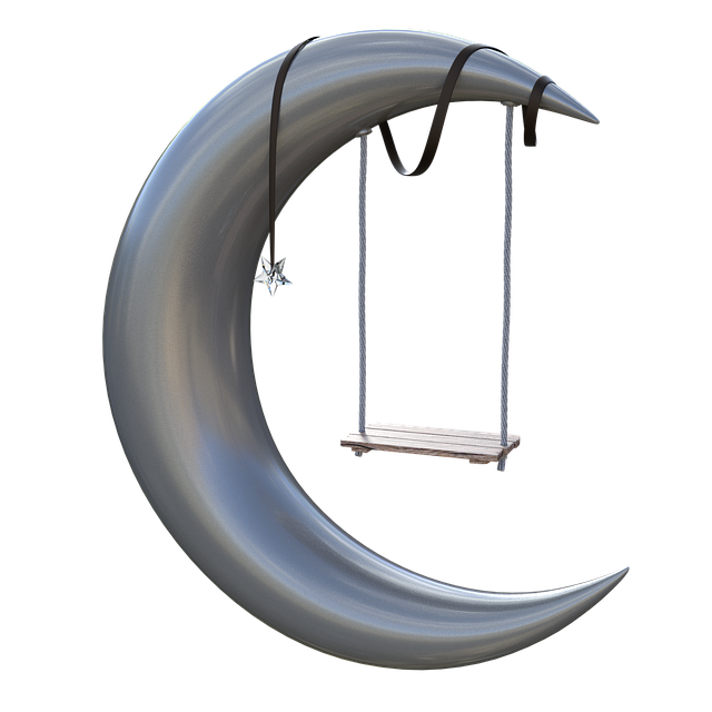 Free moon fantasy swing illustration