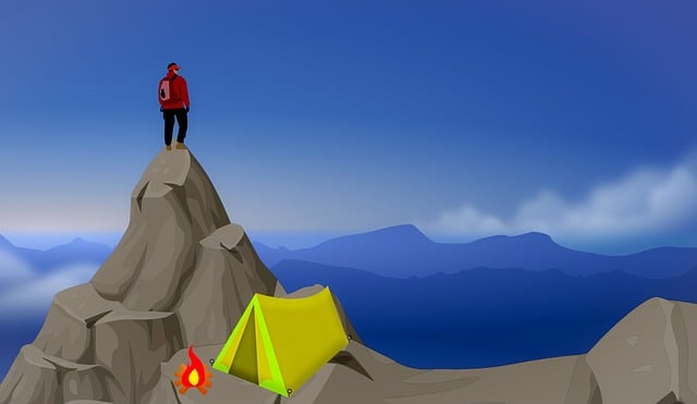 Download free HD stock image of Hiking Camp Free hiking camp night illustration