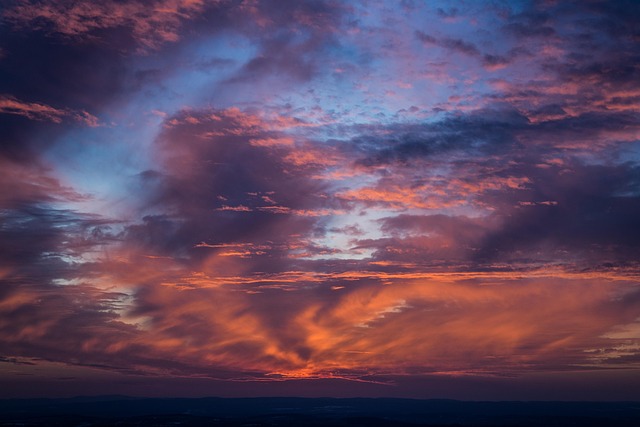 Wolken, Abendrot, Abenddämmerung, Natur