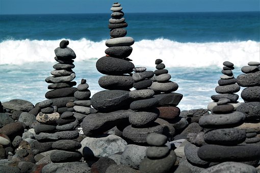 Stentårn, Strand, Vand, Ocean, Balance