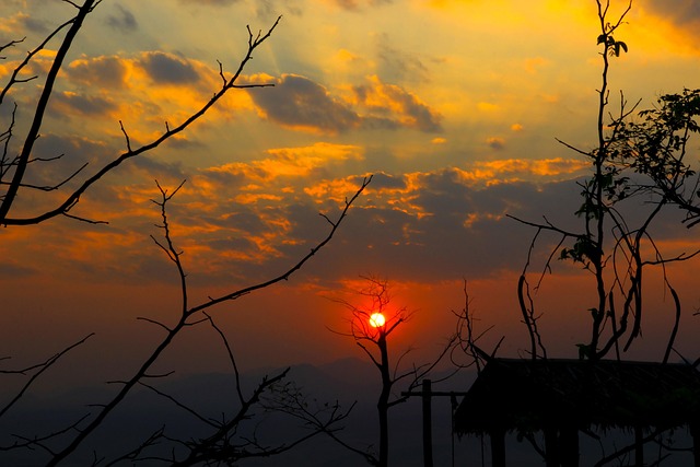 Solnedgang, Himmel, Solopgang, Landskab