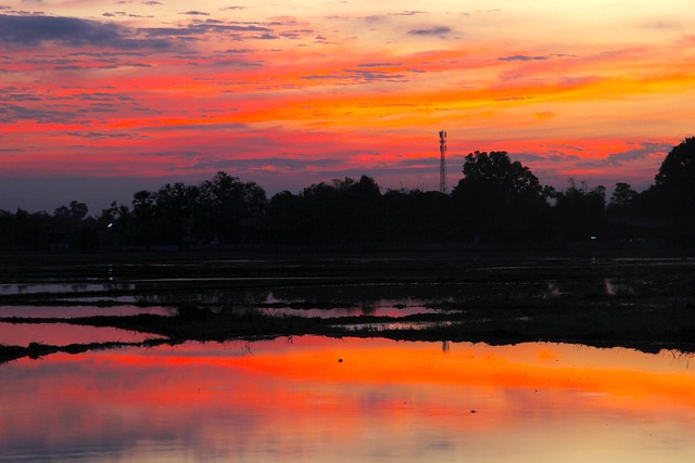 Solnedgang, Seje Baggrunde, Himmel