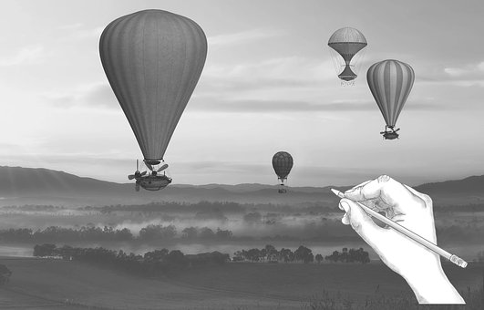 Ballonger, Landskap, Drawing Hand