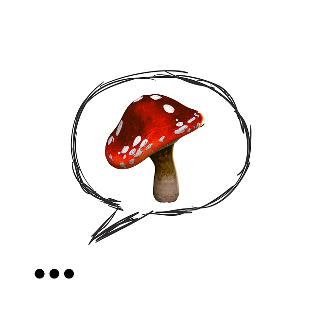 Free mushroom bubble creative illustration