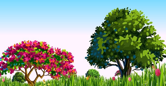 Free forest tree wallpaper illustration