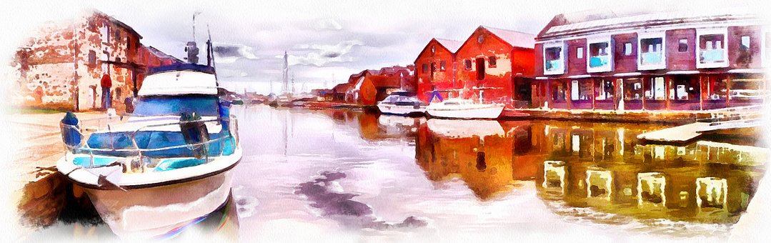 Exeter, Wasser, Boote, Natur, Kai, Hafen