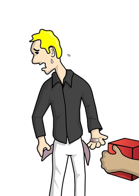 Free broke poor bankrupt illustration