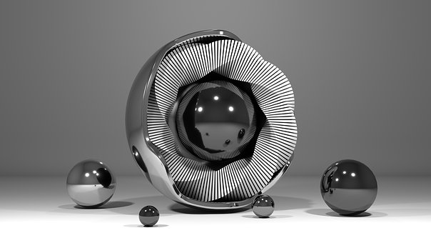 Kugle, 3D, Plan, Sort, Hvid, Form