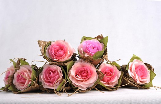 Crepe Blomst, Crepe Papir, Kunst Blomst