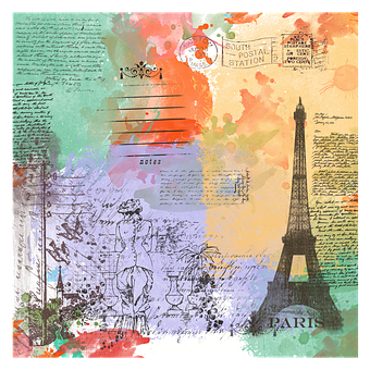 Free Scrapbook Paris illustration and picture