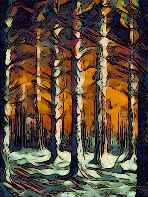 Free forest woods trees illustration