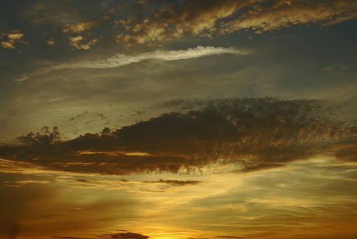 Himmel, Wolken, Altokumulus, Sommer