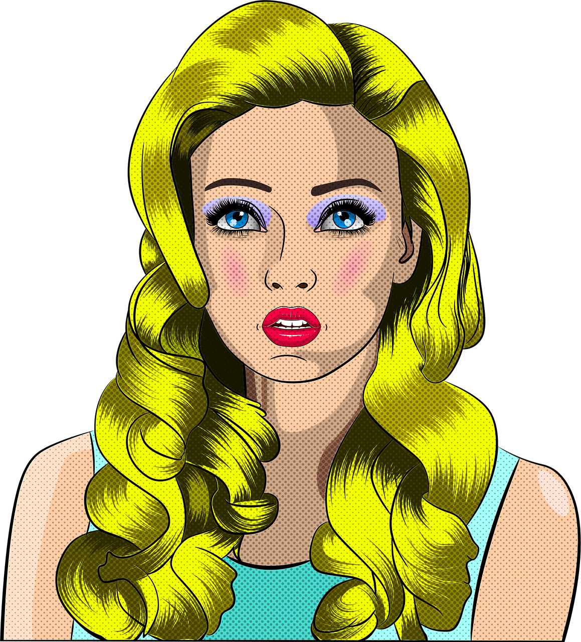 Download free HD stock image of Young Woman Blonde Free young woman blonde portrait vector