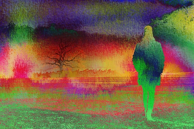 Free watercolor silhouette woman illustration