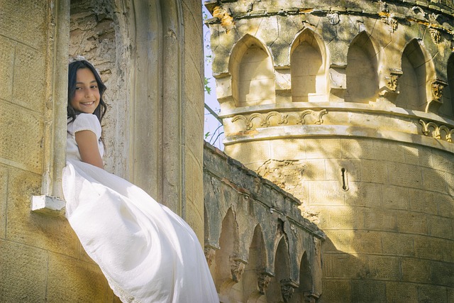 Comunhão, Garotinha, Castelo, Sorriso