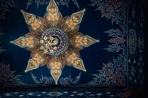 Free Blue Temple photo and picture