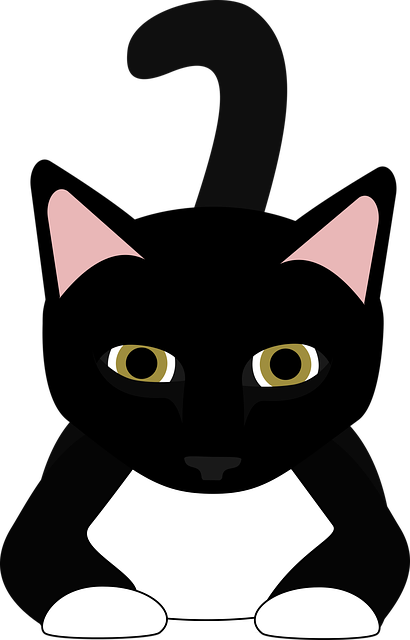 グラフィック しゃがみねこ 猫 Pixabayの無料ベクター素材