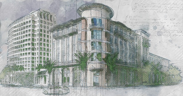 Free building real estate house illustration
