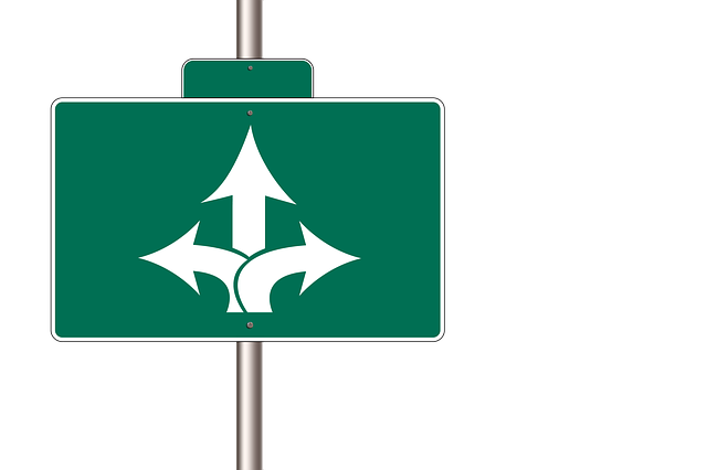Free choice direction left illustration