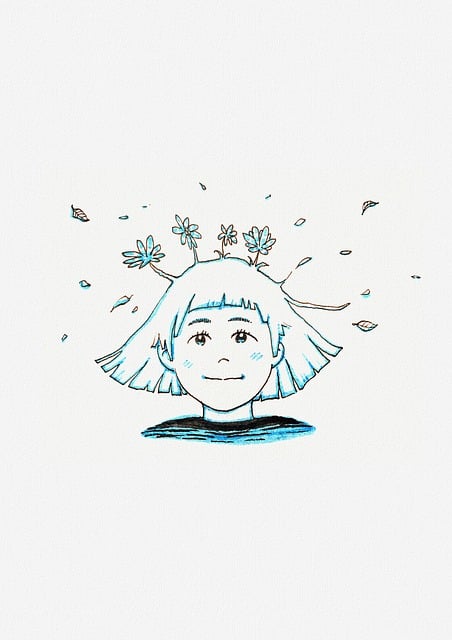 Free girls flowers lovely illustration