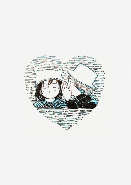 Free boys girls love illustration