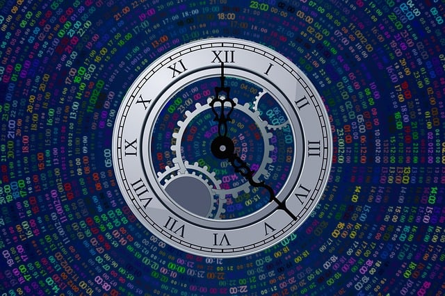 Free time clock business illustration