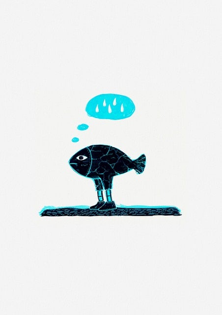Free painting fairy tales fish illustration