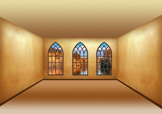 Free interior rooms windows view illustration