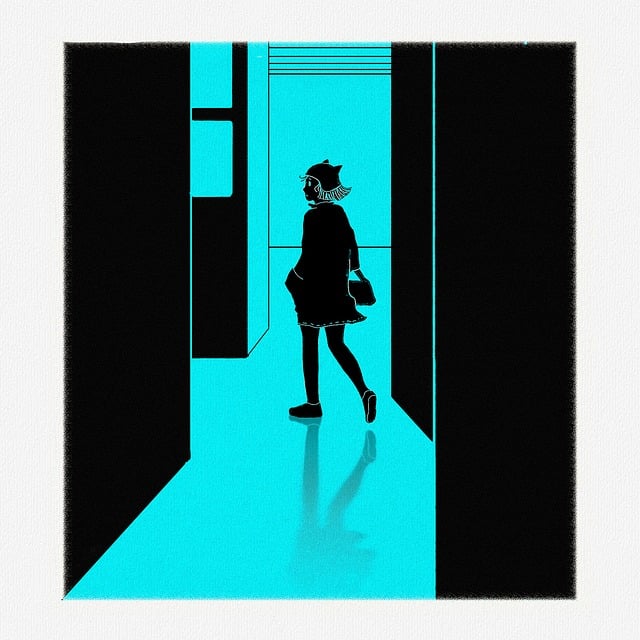 Free cartoons girls walking illustration