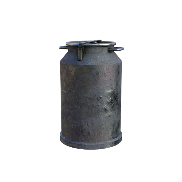 Free milk can old vintage illustration