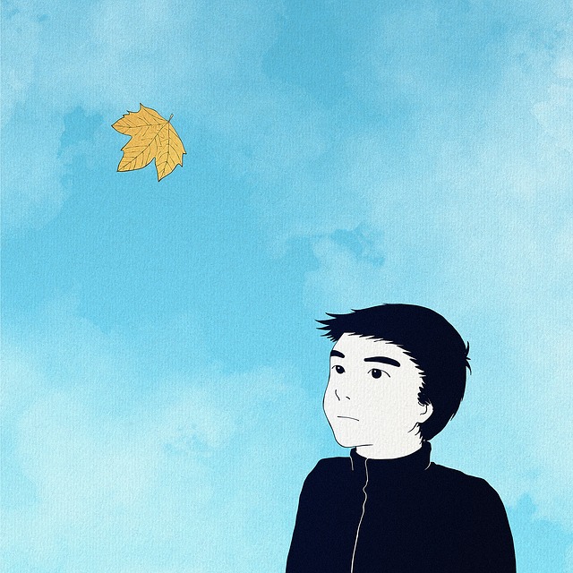 Free fantasy window boy illustration