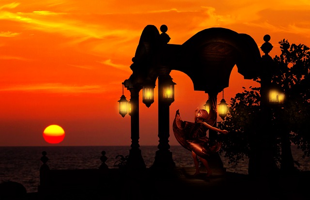 Fantasie, Sonnenuntergang, Frau