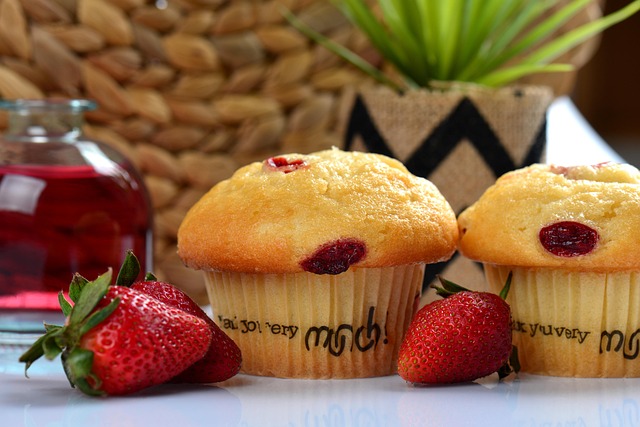 Free Muffin Strawberry photo and picture