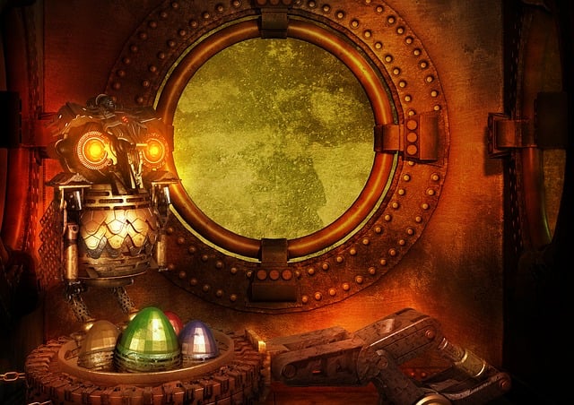 Free steampunk owl old illustration
