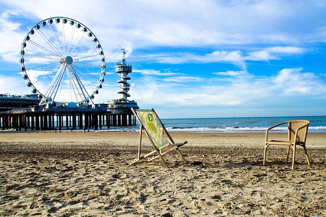Riesenrad, Strand, Meer, Urlaub, Sand
