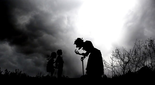 Free night children witch illustration