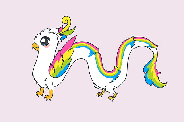 Greif, Dragon, Regenbogen, Hübsch