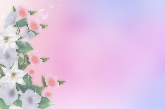 Free flower blossoms bokeh illustration