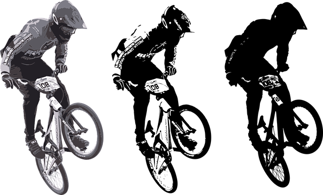 Free bmx racing cycling vector