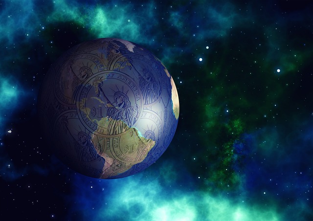 Free globe earth dollar illustration