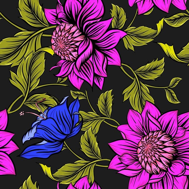 Free botany nature floral background illustration