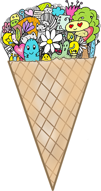 Kegle, Flødeis, Dessert, Sommer, Vafler